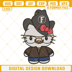Hello Kitty Grupo Frontera Embroidery Design, Un x100to Embroidery File