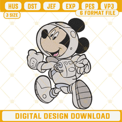 Mickey Astronaut Embroidery Designs, Disney Machine Embroidery Files