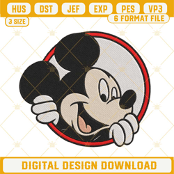 Mickey Mouse Circle Machine Embroidery Design Files