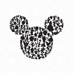 Mickey Head Svg, Disney Svg, Mickey Svg, Minnie Svg, Disneyland Svg, Princess Svg, Prince Svg, Disney Princess Svg, Mick