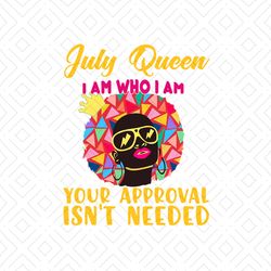 Black Girl Birthday July Queen I Am Who I Am Svg