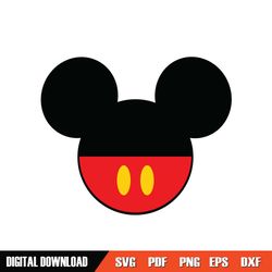 Mickey Mouse Head Mickey Pants SVG