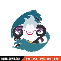 Disney Sea Witch Ursula The Little Mermaid Vector SVG
