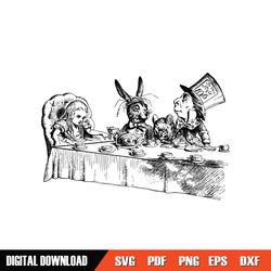 The Mad Hatter Tea Party Alice In Wonderland SVG