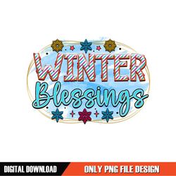 Winter Blessings Digital PNG File