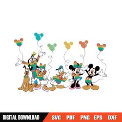 Disney Mickey Friends Balloon LGBT Pride SVG