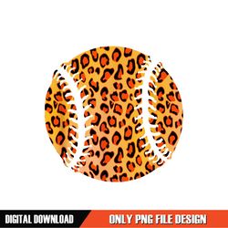 Leopard Print Sport Softball Vector PNG