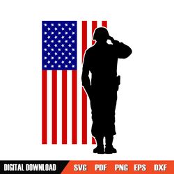 American Flag Soldier 4th Of July SVG