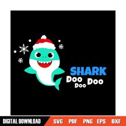 Christmas Santa Snowflake Baby Shark Doo Doo SVG
