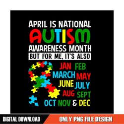 April Is National Autism Awareness Month PNG