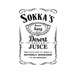 Sokka's Boomer Aang Squad Desert Cactus Juice SVG PNG EPS DXF Cutting File Cricut File Silhouette Art