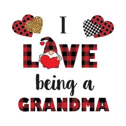I Love Being A Grandma Svg, Family Svg, Grandma Svg, Gnome Grandma Svg, Gnome Svg, Plaid Grandma Svg, Plaid Gnome Svg, L