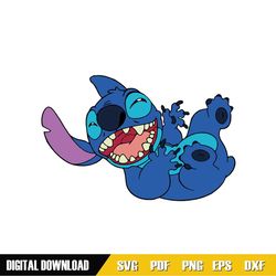 Laughing Stitch Disney Cute Alien Dog SVG