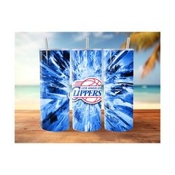 Clippers NBA logo Team 20oz Skinny Tumbler Digital Download file,PNG