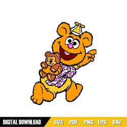 Fozzie and Teddy Bear The Muppet Babies SVG