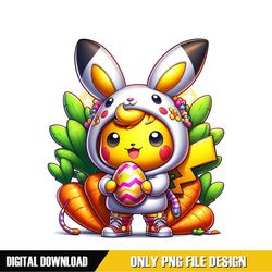 Easter Holiday Pikachu Bunny Digital Download