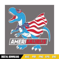 Amerisaurus 4th Of July American T Rex SVG