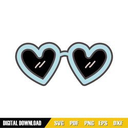 Patriotic Black Heart Glasses 4th Of July Day SVG