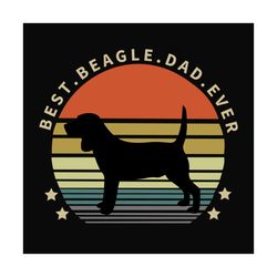 Best Beagle Dad Ever Retro Sunset Svg, Fathers Day Svg, Beagle Dad Svg, Beagle Dog Svg, Dog Dad Svg, Dad Svg, Dog Svg, R