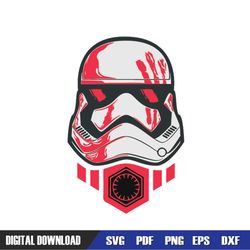 First Order Symbol Stormtrooper Army Red Helmet SVG