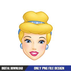 Disney Cartoon Princess Cinderella Face PNG Clipart