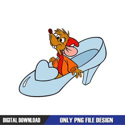 Cinderella Mouse Jaq in Glass Slipper Disney Cartoon Character PNG