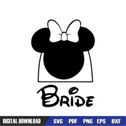 Minnie Bride Mouse Disney Wedding SVG Clipart