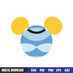 Cinderella Mickey Mouse Head Clipart SVG