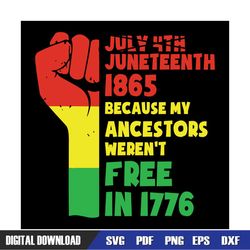 Juneteenth My Ancestors Free Black African Flag Svg, Juneteenth Svg, Juneteenth 1865, Black Freedom Svg, Freeish Svg, Bl