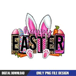 Happy Western Easter Day Cute Bunny Ears PNG