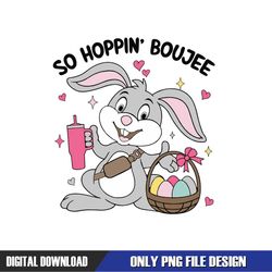 So Hopping Boujee Cute Easter Bunny PNG