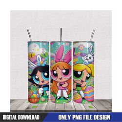 The Powerpuff Girls Happy Easter Tumbler Wrap PNG
