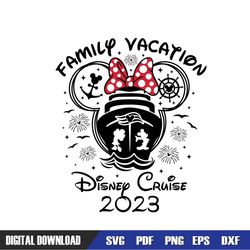 Minnie Family Vacation Disney Cruise Ship SVG