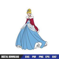 Christmas Costume Princess Cinderella SVG