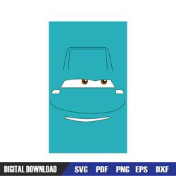 Disney Pixar Cars Stripe Weathers Face Poster SVG