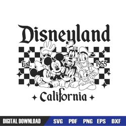 Disneyland California Est 1955 Checkered SVG