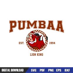 Disney Pumbaa The Lion King Est 1994 SVG