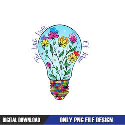 The Little Light Colorful Flower Bulb Autism PNG