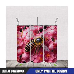 Bee Blossom Tumbler Sublimation PNG