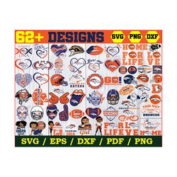 62 Designs Denver Broncos Football Svg Bundle, Broncos Logo Svg
