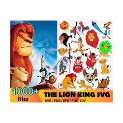 1000 Lion King Bundle Svg, Lion King Characters, Simba Svg