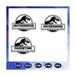 Walk in the park dinosaur, motherhood svg, fatherhood svg, parenting svg, jurassic park, dinosaur, dinosaur svg, trendin