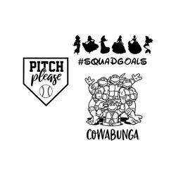 Pitch Please, Squad Goals Cowabunga Svg, Disney Svg, Pitch Please Svg, Squad Goals Svg, Cowabunga Svg, Ninja Turtles Svg