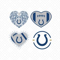 Indianapolis Colts Heart Logo Svg, Indianapolis Colts SVG, Sport Logo SVG Cutting File
