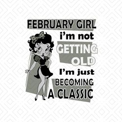 Birthday February Girl Betty Boop Svg