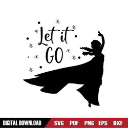 Let It Go Elsa Princess SVG