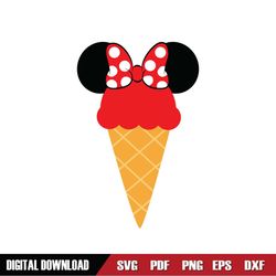 Ice Cream Minnie Mouse Ears SVG