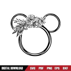 Mickey Mouse Flower Head SVG