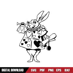 The White Rabbit Alice In Wonderland Character SVG