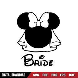 Disney Bride Minnie Mouse Mickey Wedding SVG